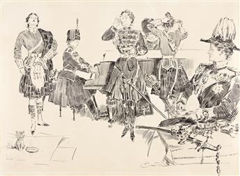 CHARLES DANA GIBSON (1867-1944) A Council of War in the Days To Come.